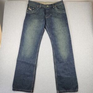 VTG Diesel Lemmen Men's Straight Leg Jeans Blue Dark Wash Size 36 Tall NWT
